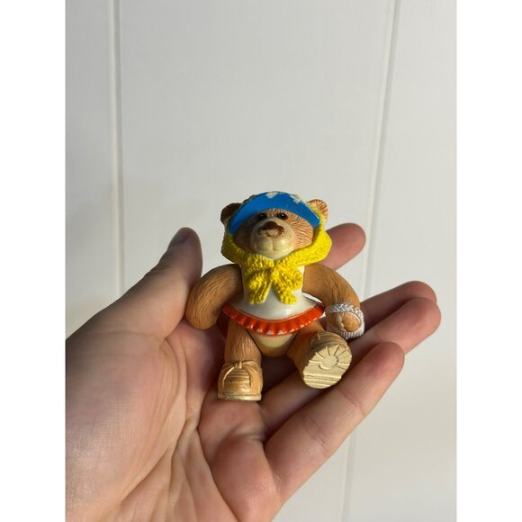 VTG 1984 Cabbage Patch Kids Furskins Bear Figurine – Poseable, 2.5" White Outfit - Picture 2 of 6
